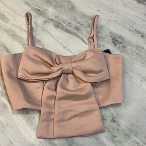 Nia Spaghetti Strap Bow Top